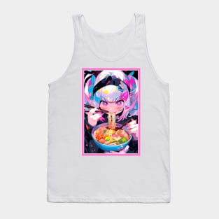 Cute Anime Girl |  Ramen Noodles | Hentaii Chibi Kawaii Design Tank Top